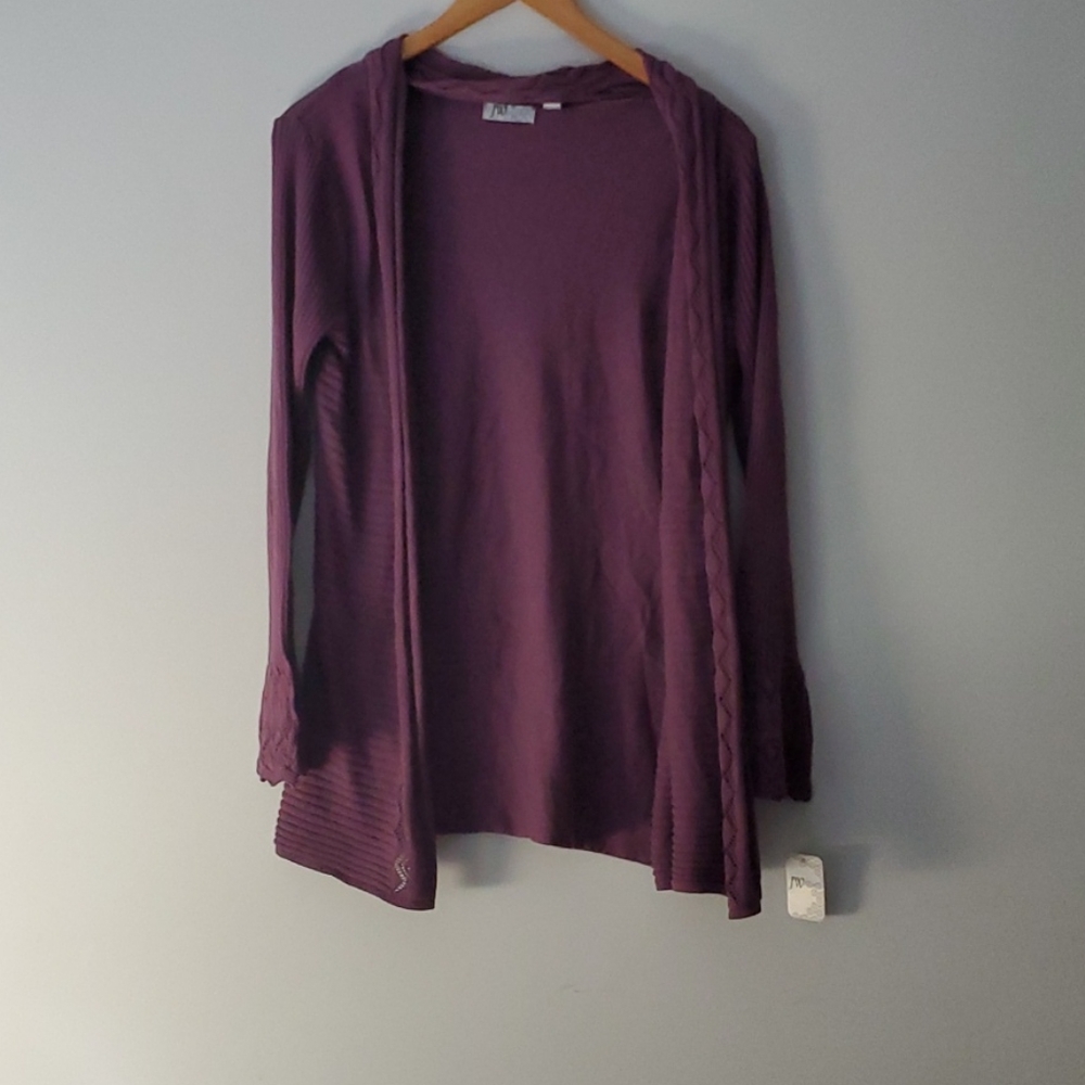 Small JW Plum Cardigan